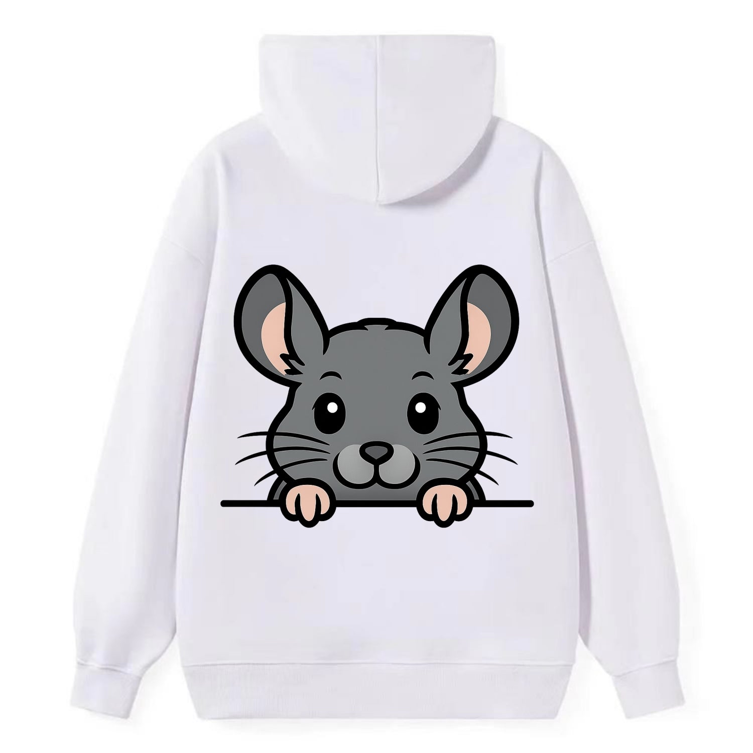 Chinchilla  - Classic Pullover Hoodie - White