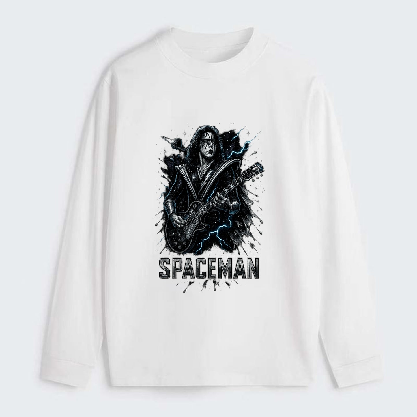 Silver Splash - Classic Long Sleeve Shirt - White