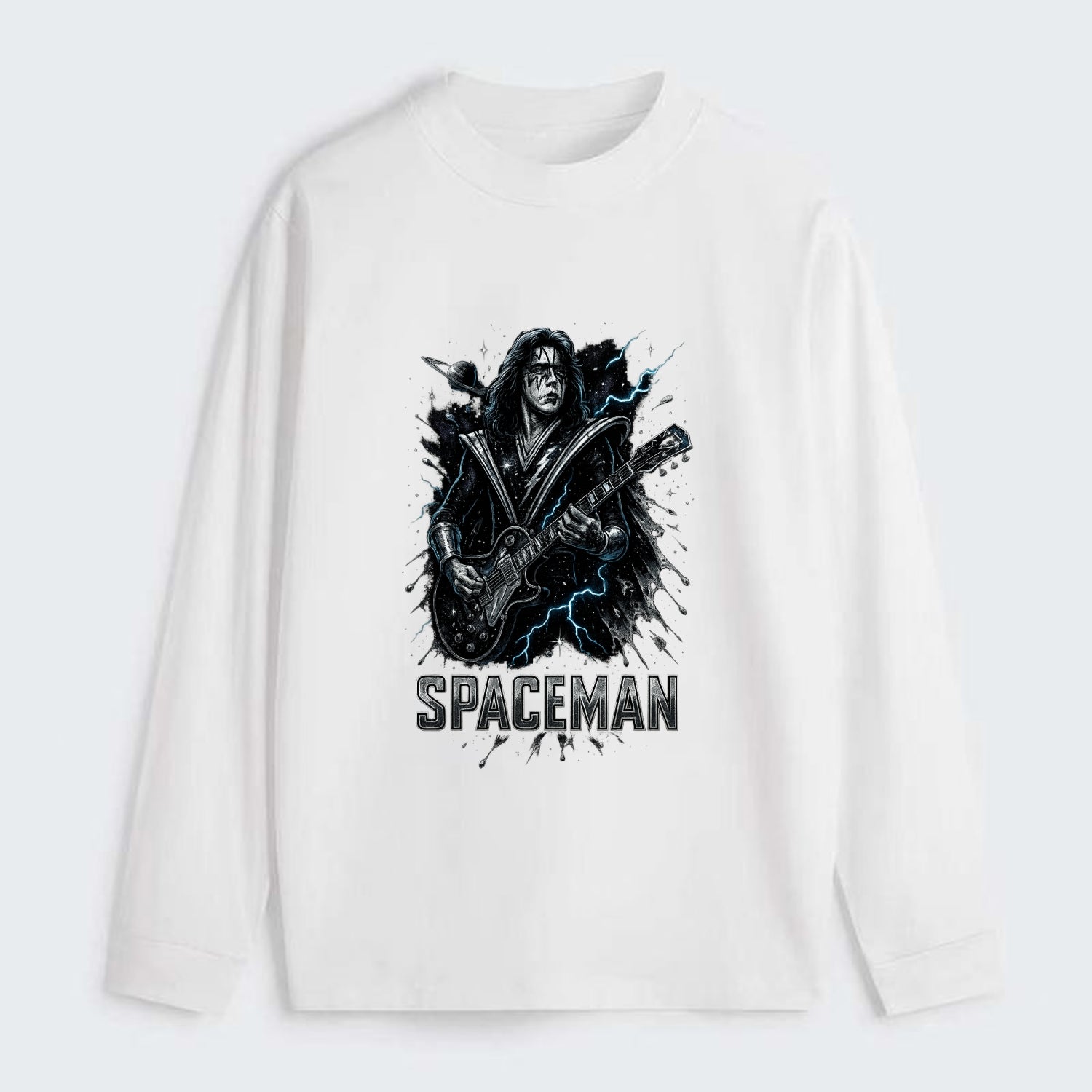 Silver Splash - Classic Long Sleeve Shirt - White