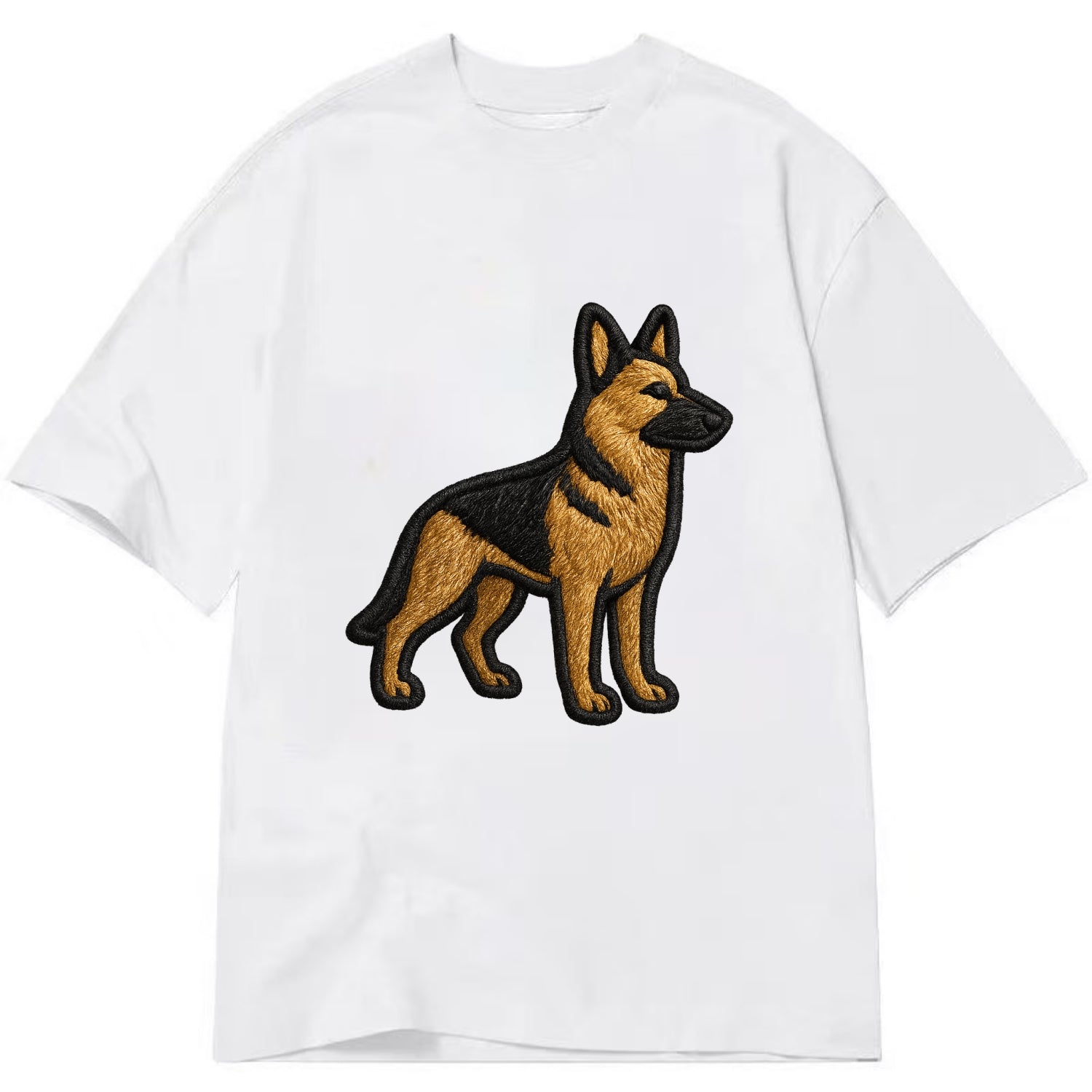 German Shepherd - Trendy minimal silhoue - Classic T-shirt - White