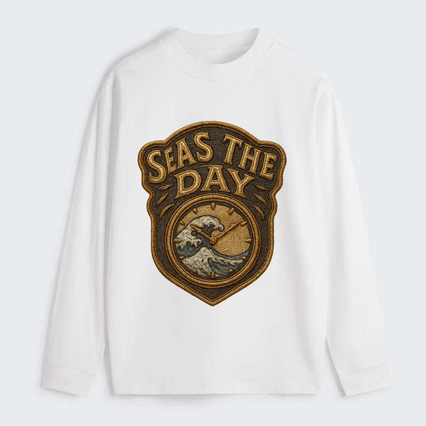 Seas The Day  - Classic Long Sleeve Shirt - White