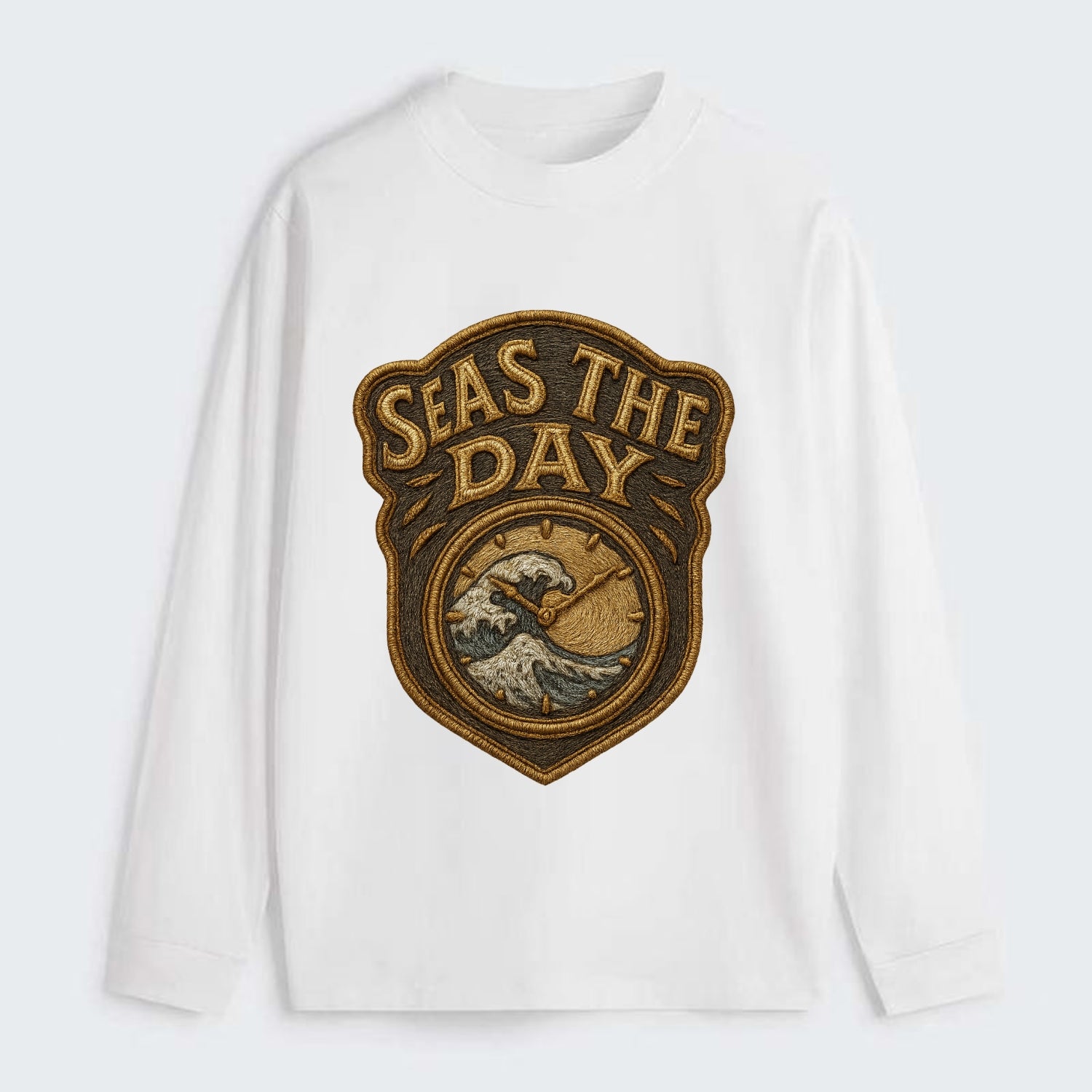 Seas The Day  - Classic Long Sleeve Shirt - White