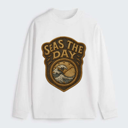 Seas The Day  - Classic Long Sleeve Shirt - White