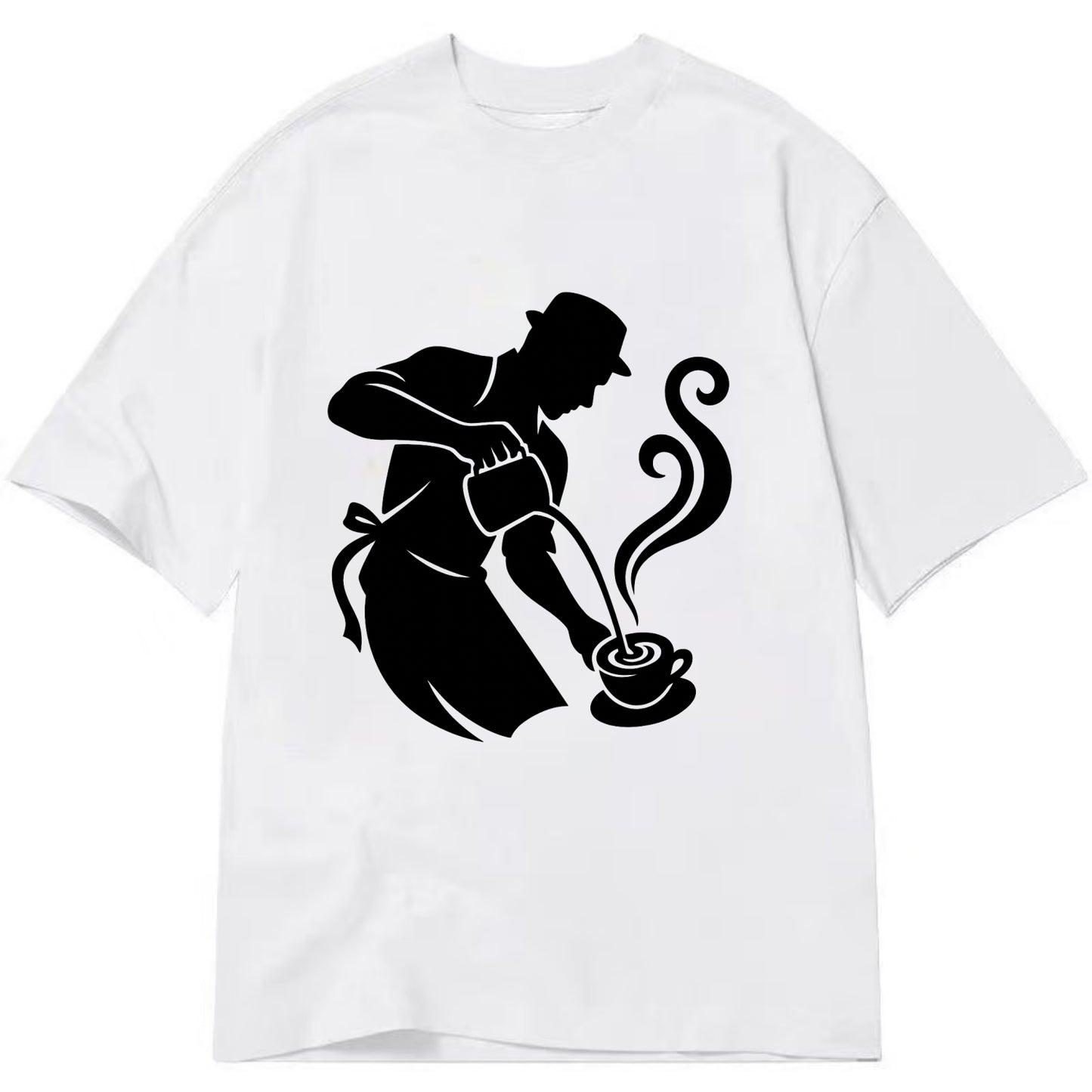 Barista creating latte art - Classic T-shirt - White
