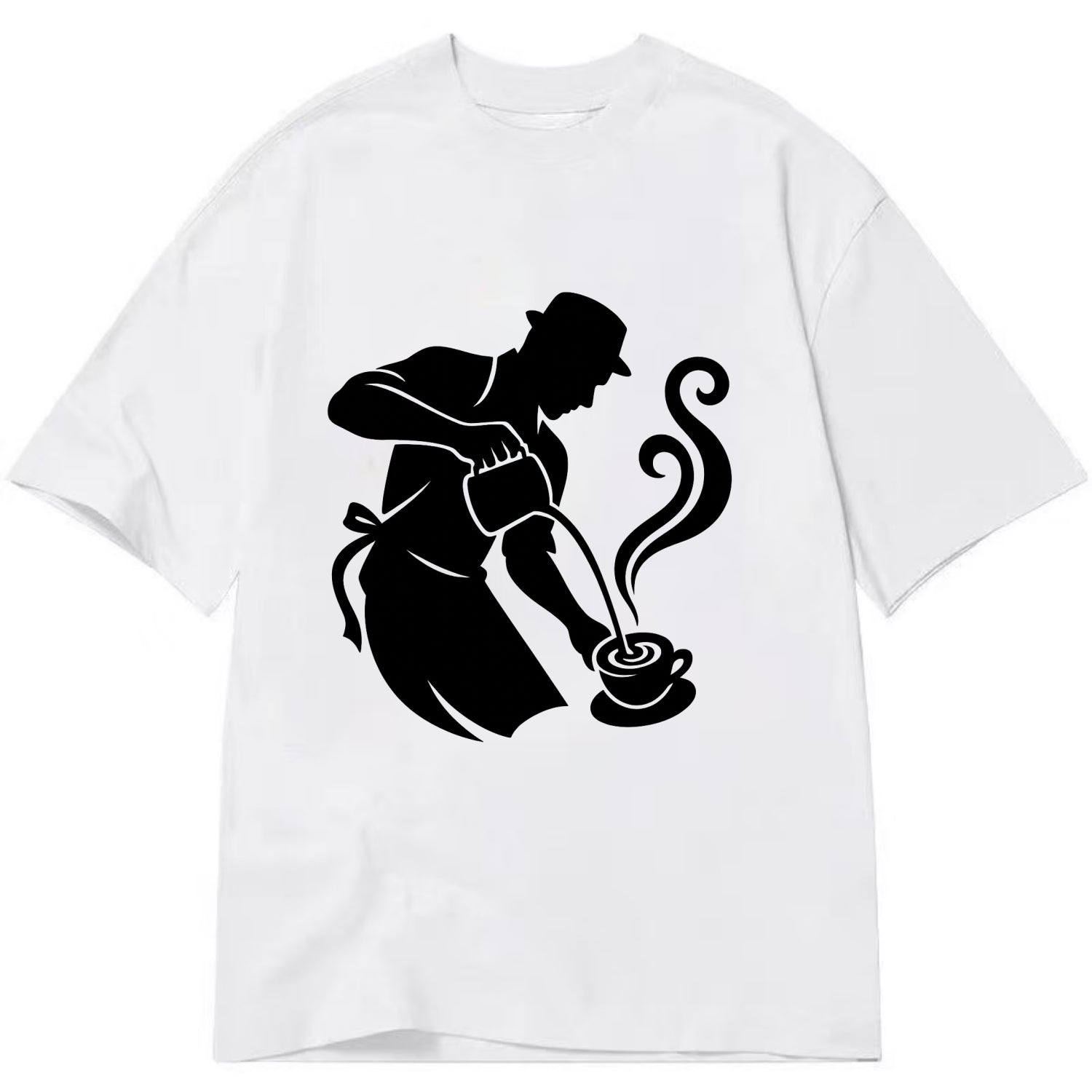 Barista creating latte art - Classic T-shirt - White
