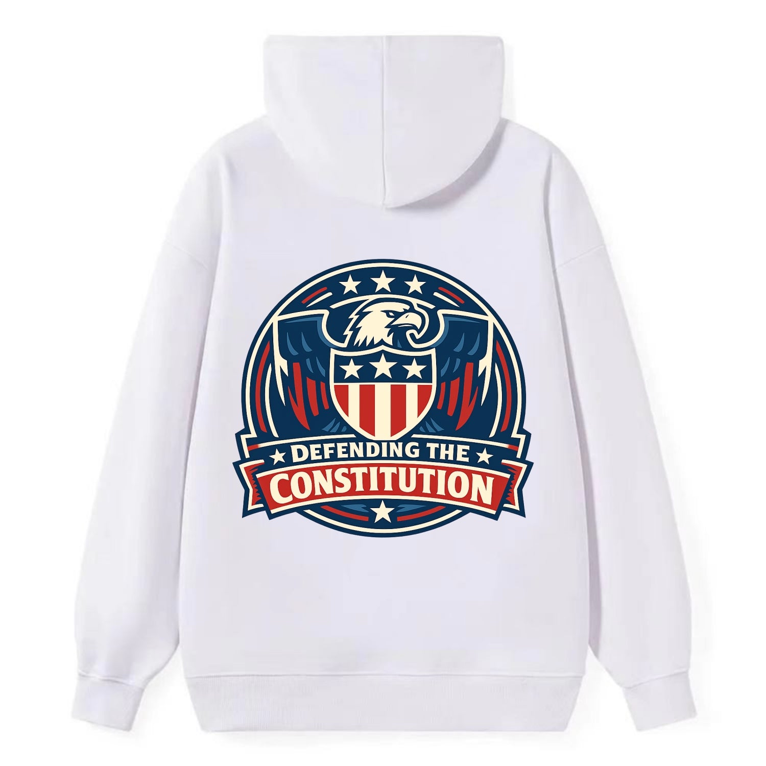 Defend Constitution - Classic Pullover Hoodie - White