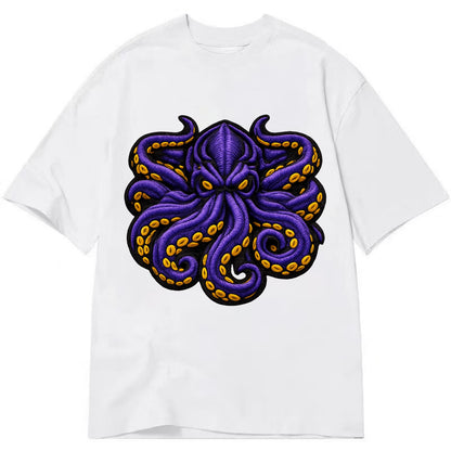 KRAKEN TENTACLES - sea monster in purple and black , deep sea - Classic T-shirt - White