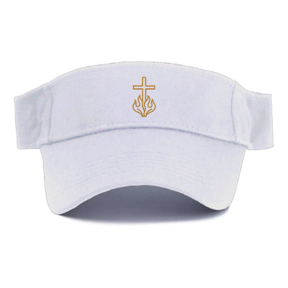 Burning Bush Cross  - Visor - White