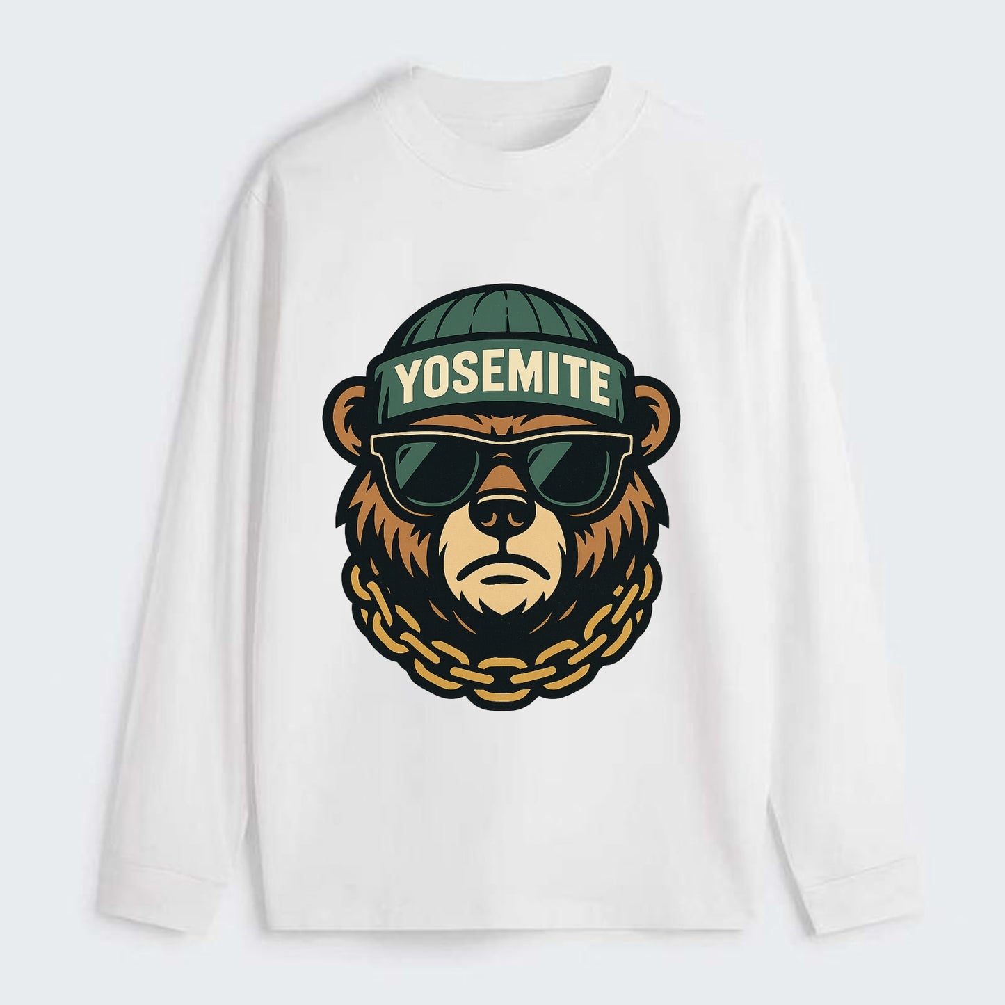 Yosemite Bear - Classic Long Sleeve Shirt - White