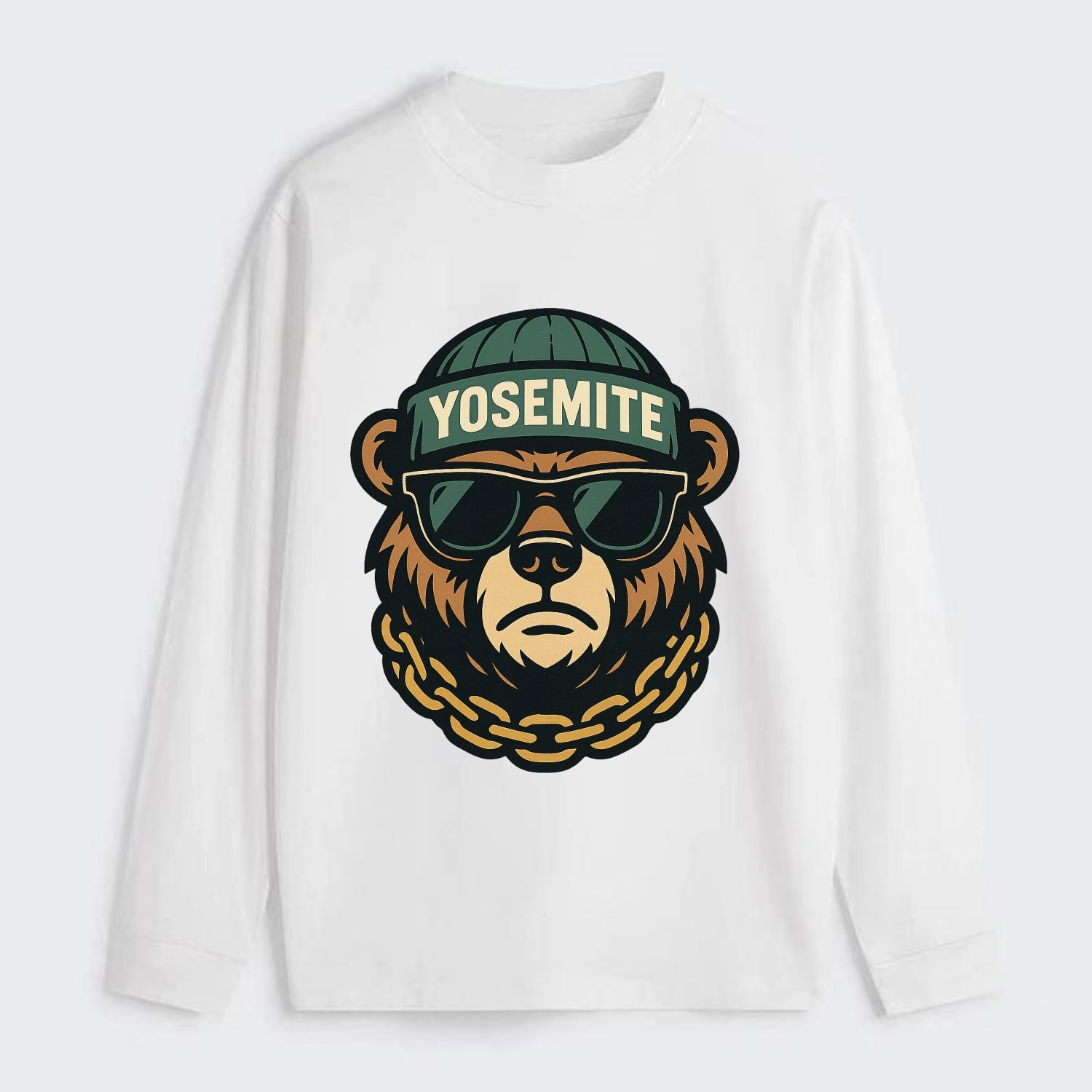 Yosemite Bear - Classic Long Sleeve Shirt - White