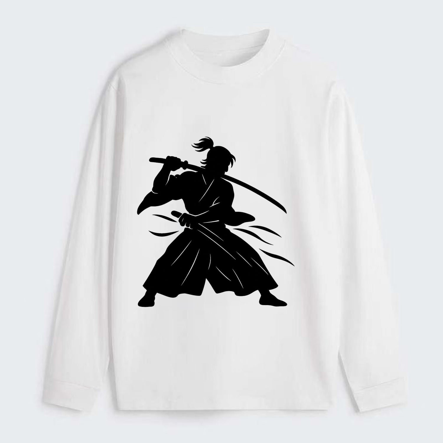 Japanese samurai sword draw - Classic Long Sleeve Shirt - White