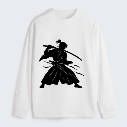 Japanese samurai sword draw - Classic Long Sleeve Shirt - White