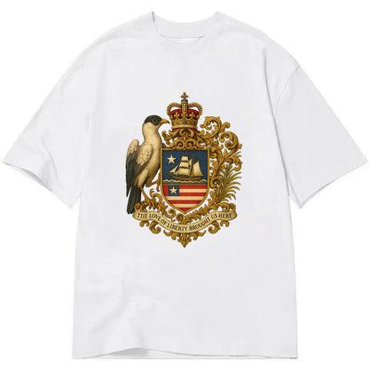 Liberia Pepper Bird Emblem  - Classic T-shirt - White