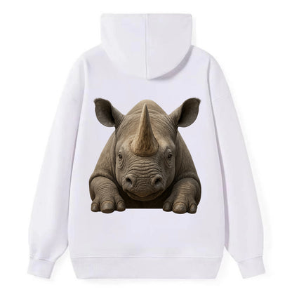 Rhinoceros  - Classic Pullover Hoodie - White