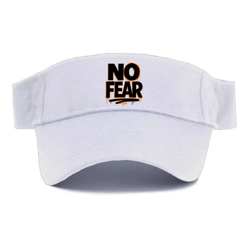 Bold typography design - NO FEAR - courage, bravery - Visor
