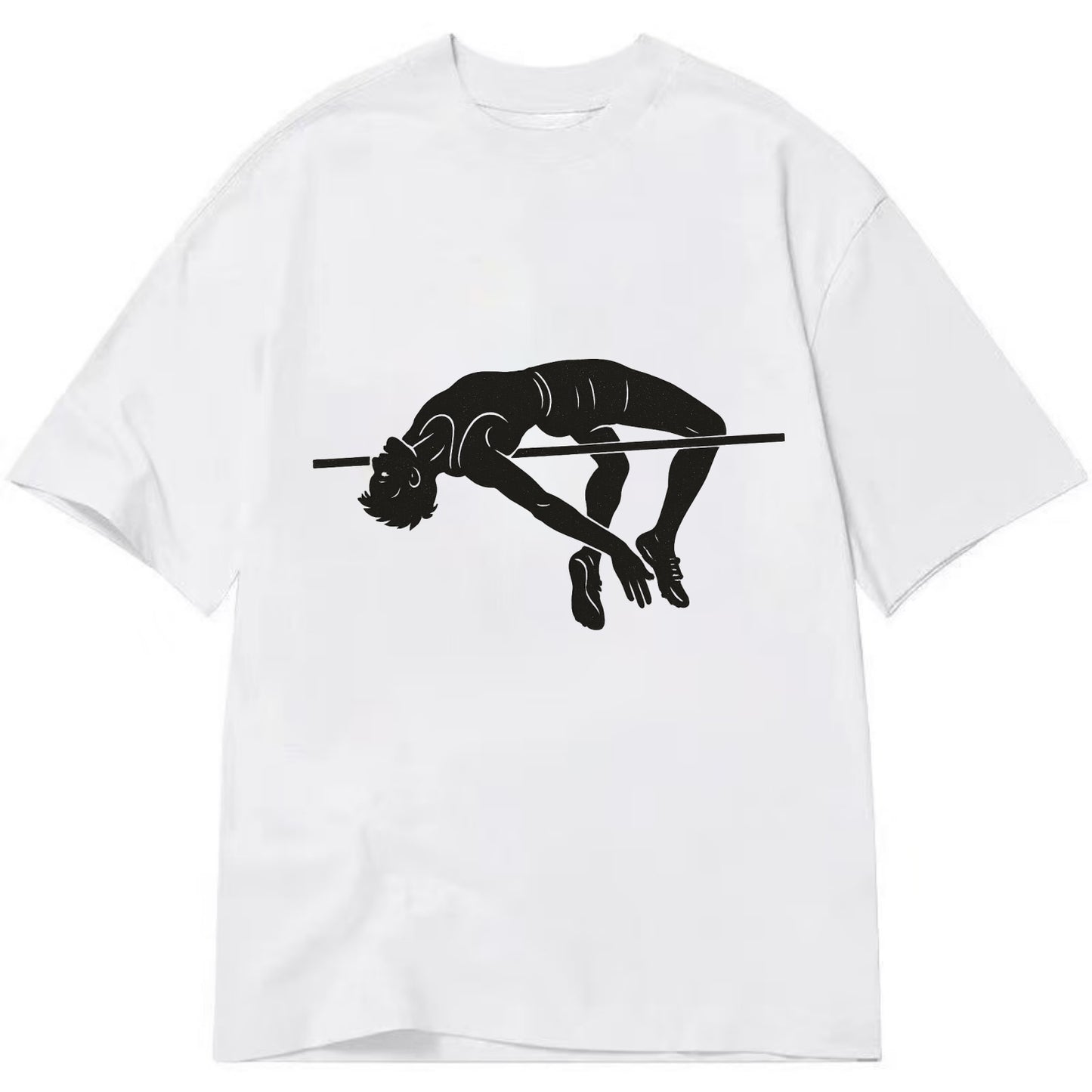 High jumper arching over bar - Classic T-shirt - White
