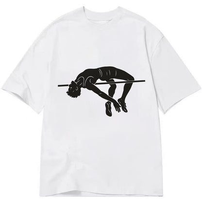 High jumper arching over bar - Classic T-shirt - White