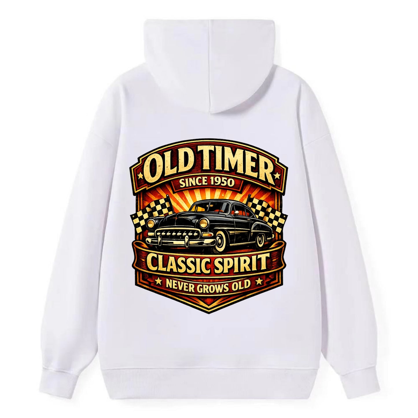 Old Timer Classic Spirit - Classic Pullover Hoodie - White
