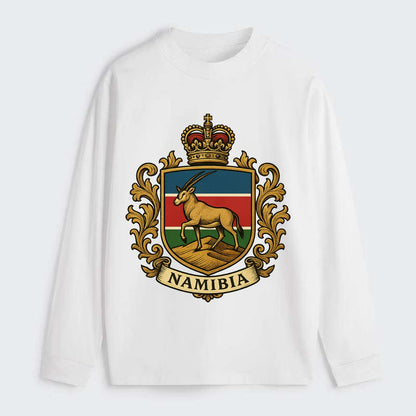 Namibia Heritage Badge - Classic Long Sleeve Shirt - White