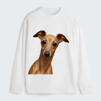 Italian Greyhound  - Classic Long Sleeve Shirt - White