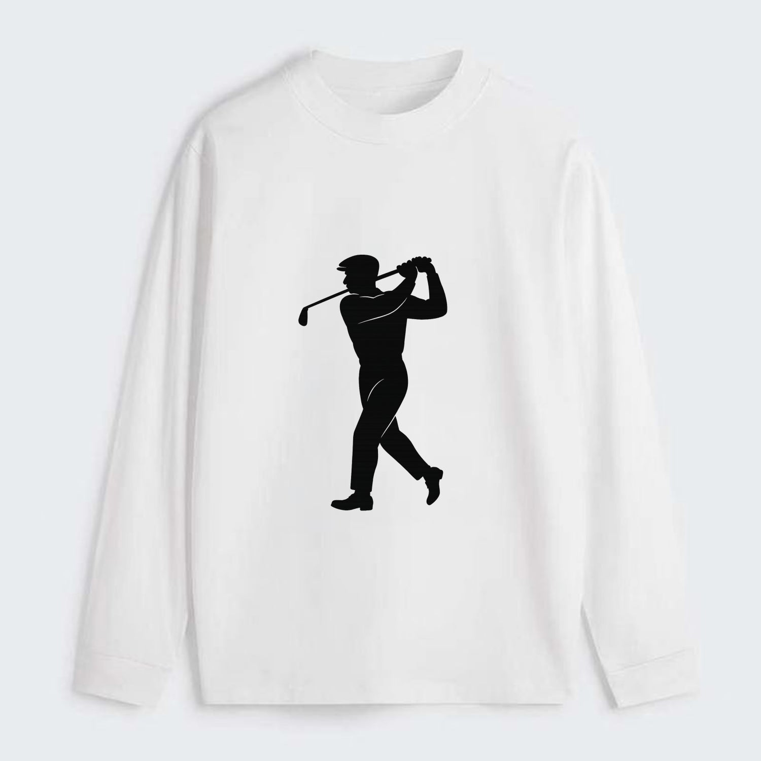Golfer perfect swing follow-through - Classic Long Sleeve Shirt - White