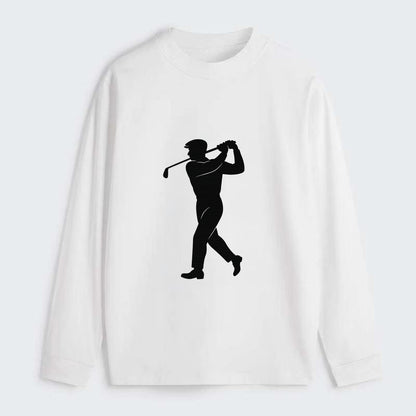 Golfer perfect swing follow-through - Classic Long Sleeve Shirt - White