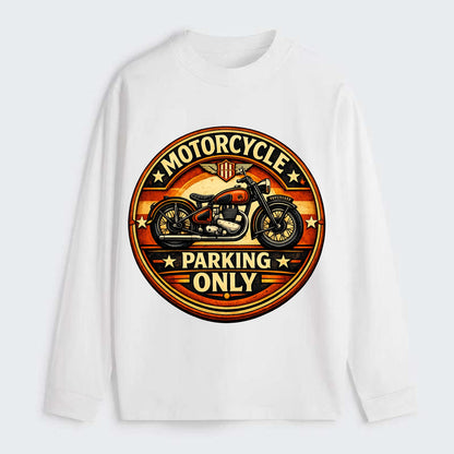 Motorcycle Parking Only - Classic Long Sleeve Shirt - White