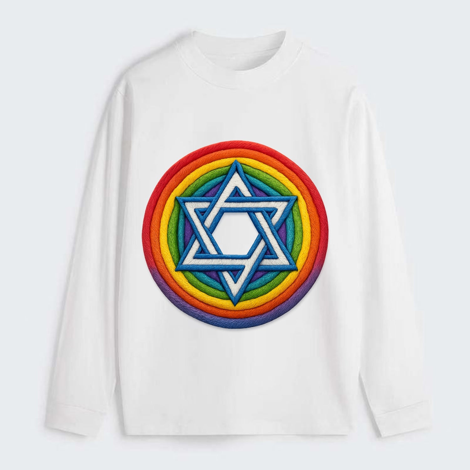 Star of David  - Classic Long Sleeve Shirt - White