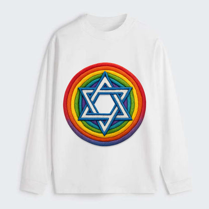 Star of David  - Classic Long Sleeve Shirt - White