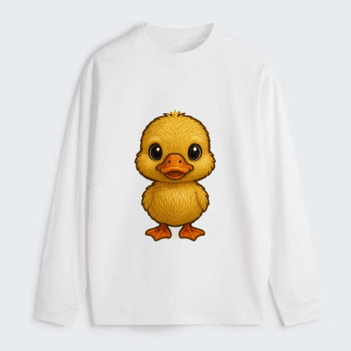 Baby Duck Duckling - yellow fluffy, orange beak, bright eyes, - Classic Long Sleeve Shirt