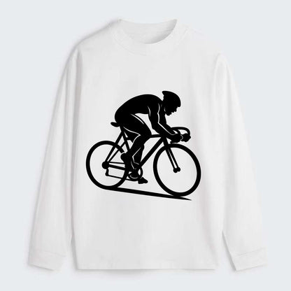 Sprint cyclist racing stance - Classic Long Sleeve Shirt - White