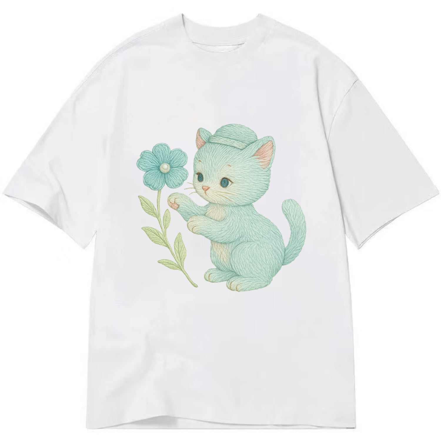 Aqua Kitten - Classic T-shirt - White