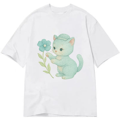 Aqua Kitten - Classic T-shirt - White