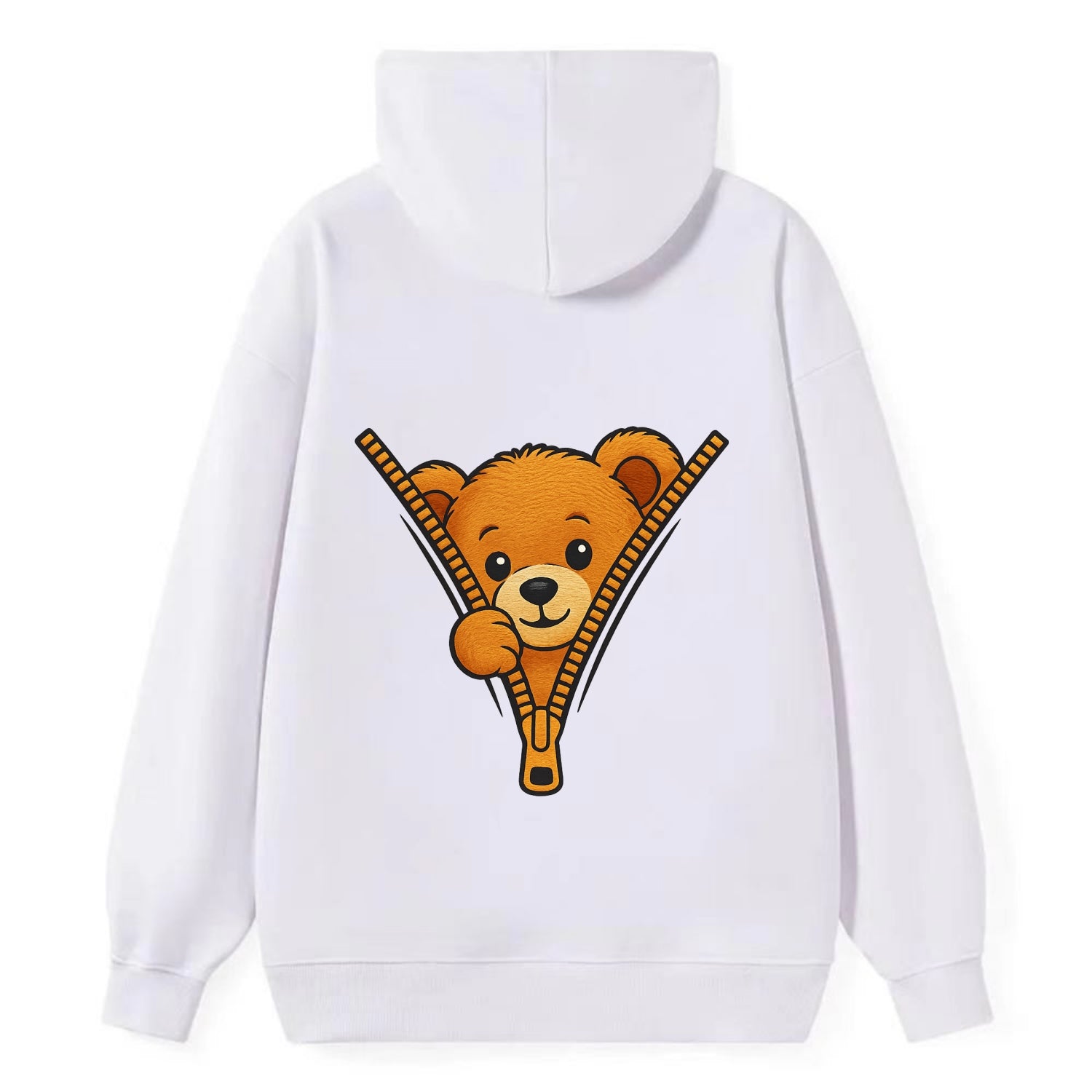 zipper bear - Classic Pullover Hoodie - White