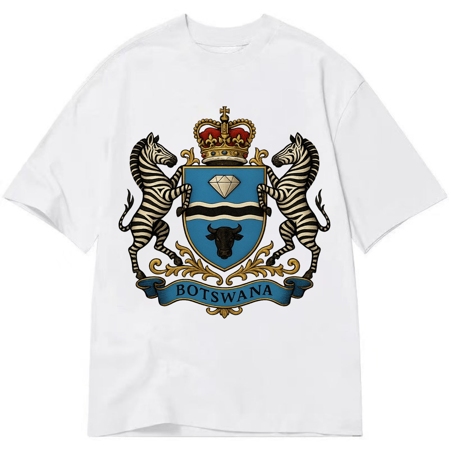Botswana Heritage Badge  - Classic T-shirt - White