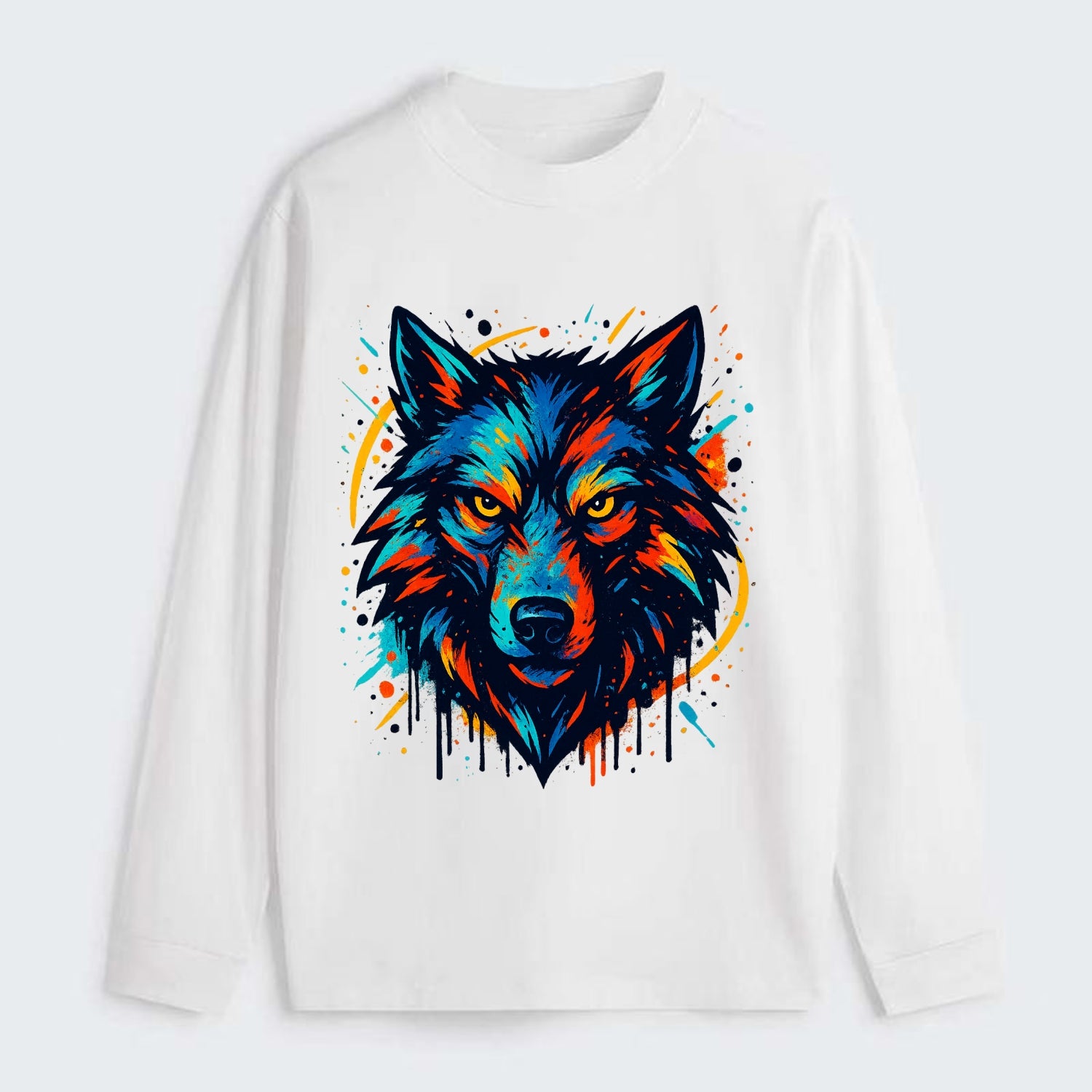 Alpha Wolf Leader  - Classic Long Sleeve Shirt - White