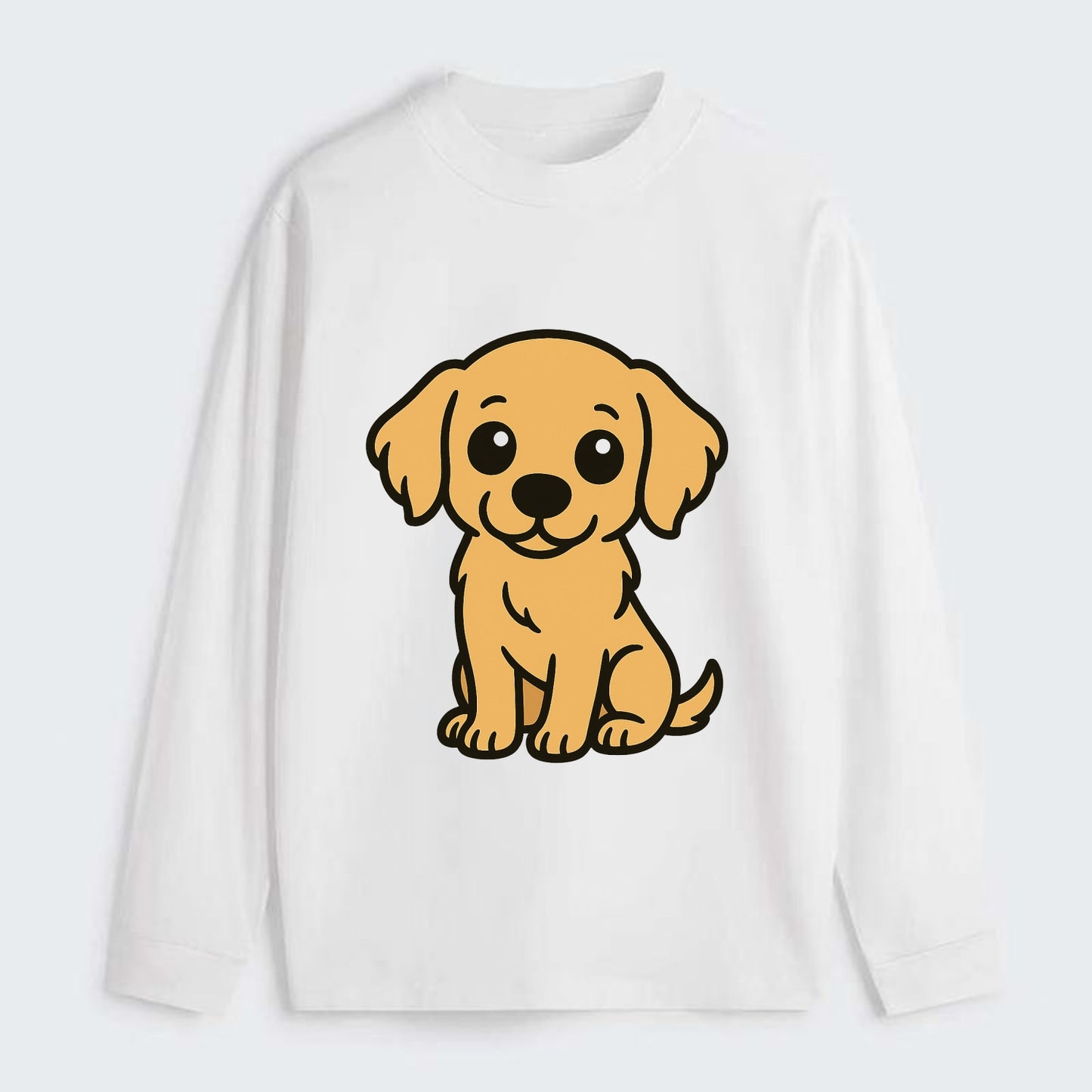 Golden Retriever - Head tilt curious pose - Classic Long Sleeve Shirt - White