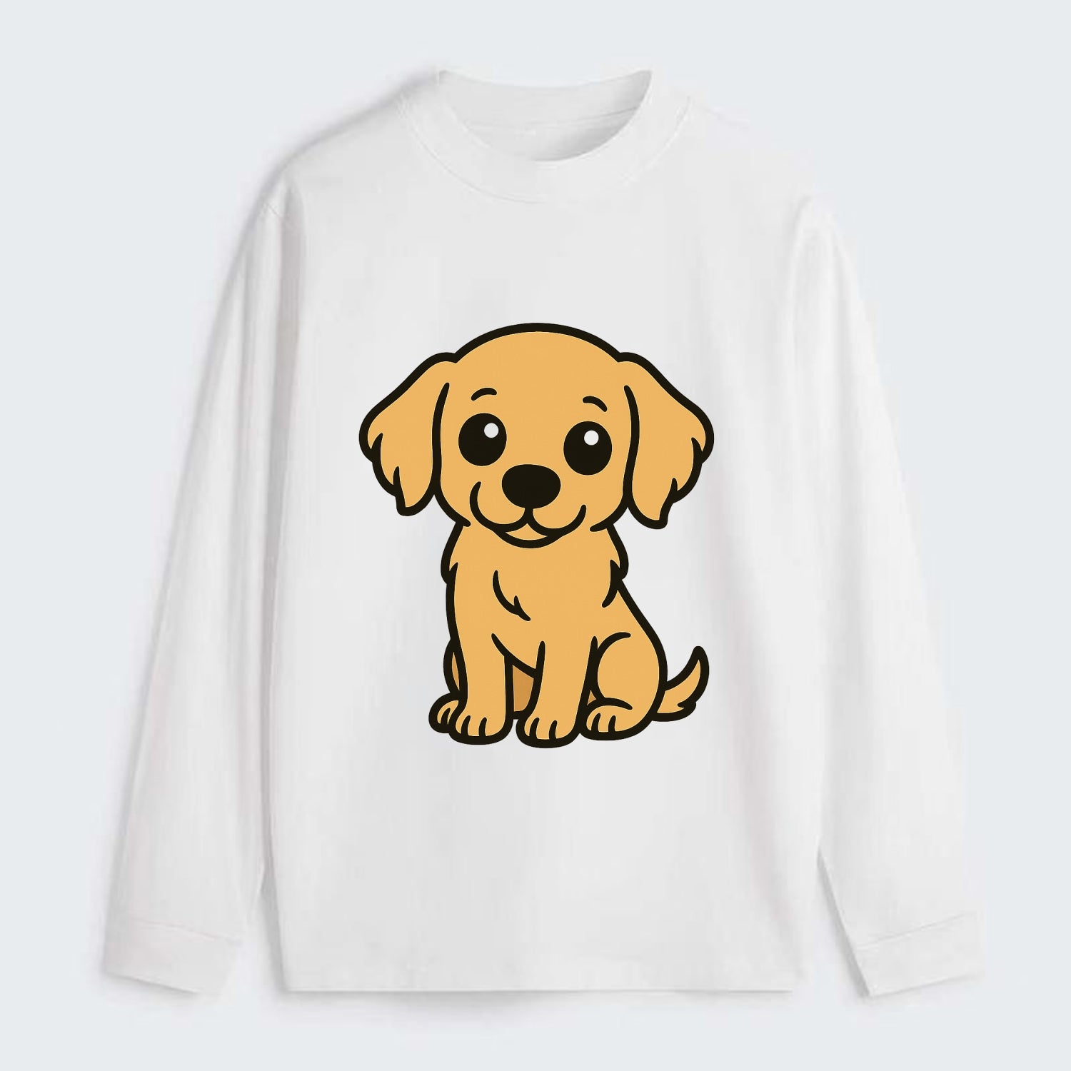 Golden Retriever - Head tilt curious pose - Classic Long Sleeve Shirt - White