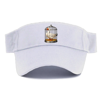 Duck In Cage - Visor - White