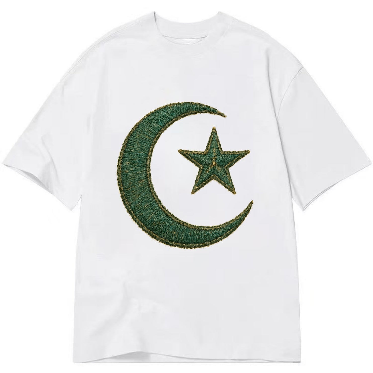 Crescent Moon and Star - Classic T-shirt - White