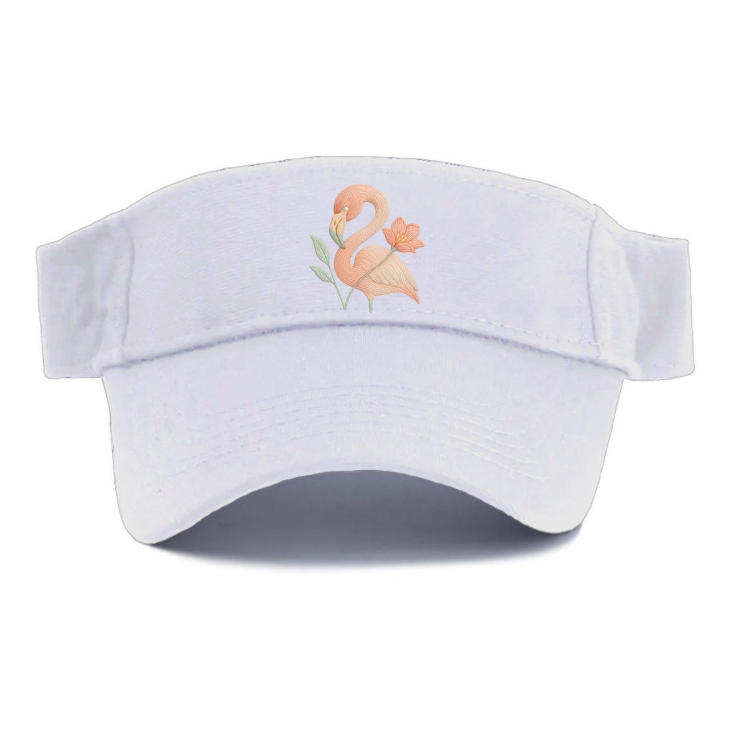 Peach Flamingo - Visor - White