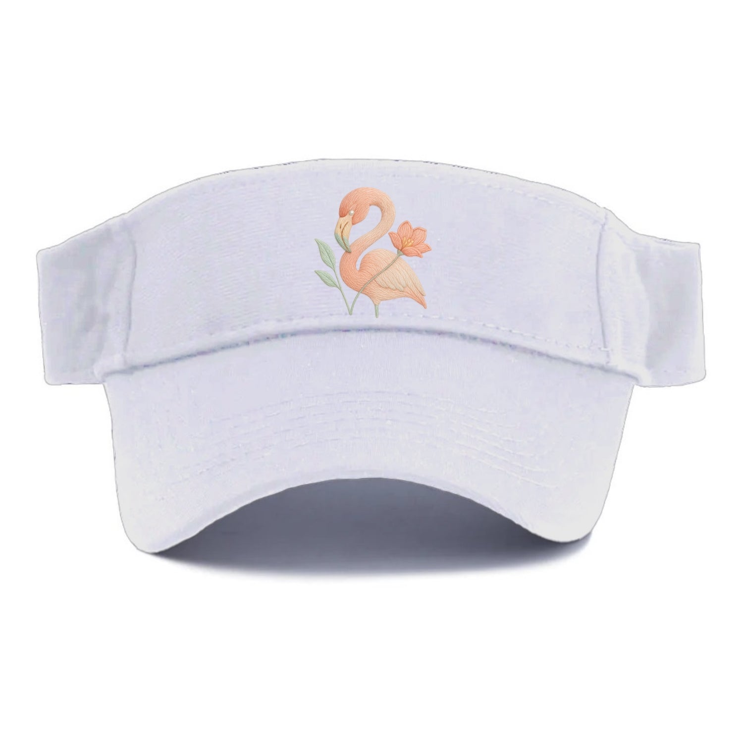 Peach Flamingo - Visor - White
