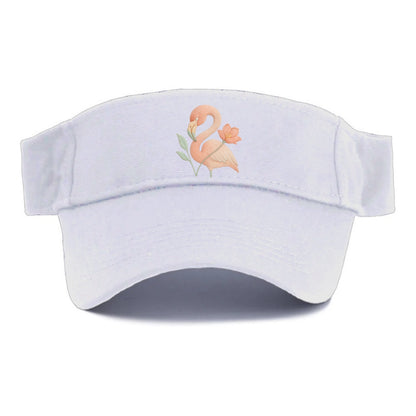 Peach Flamingo - Visor - White