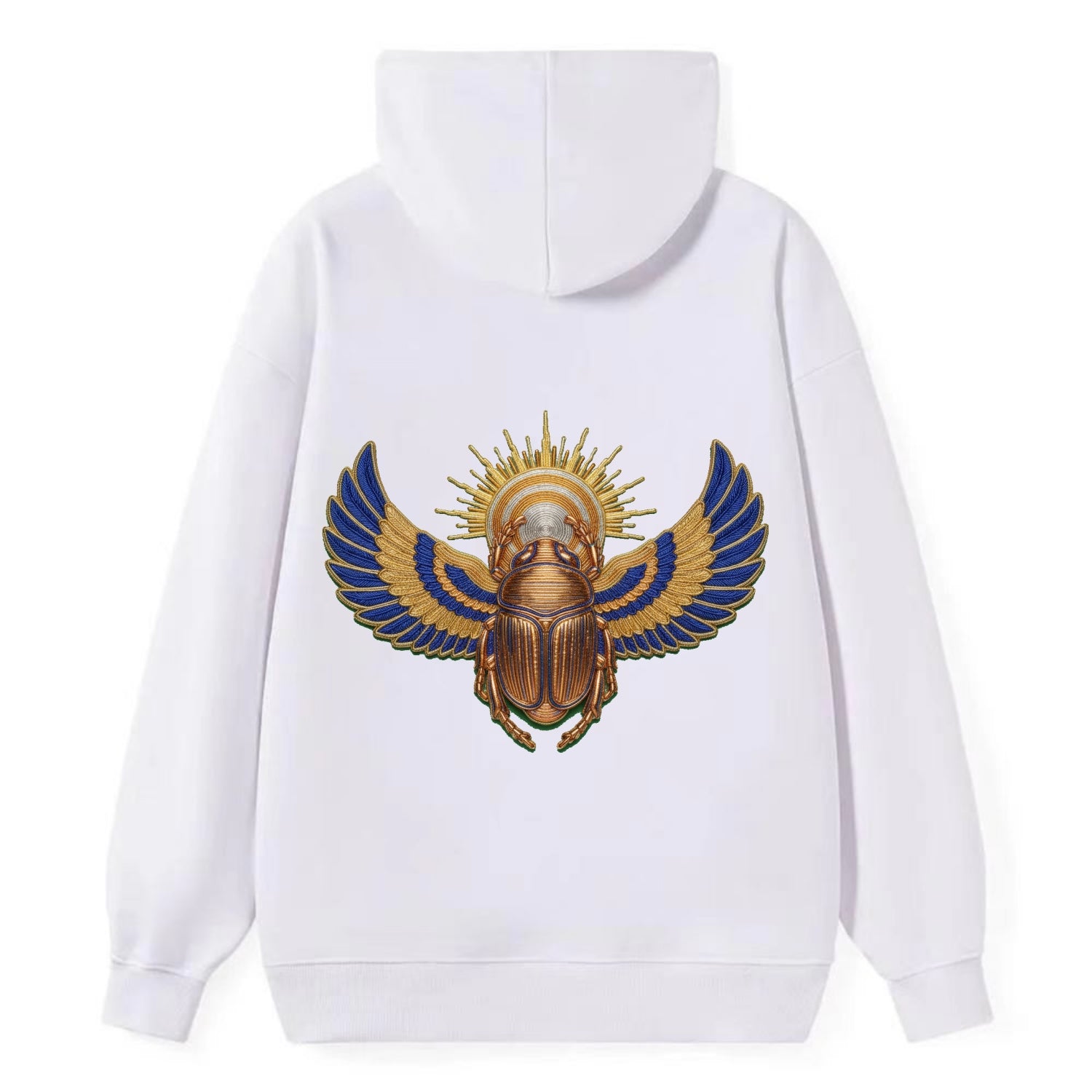 Winged Scarab - Classic Pullover Hoodie - White