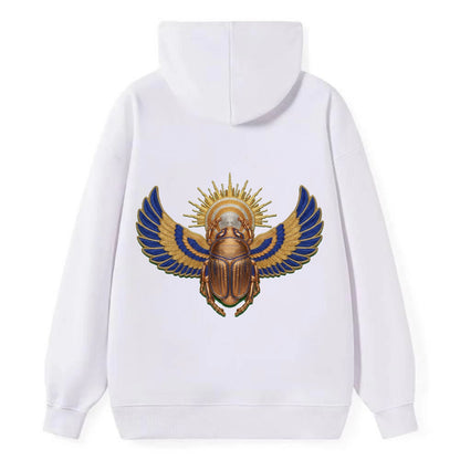 Winged Scarab - Classic Pullover Hoodie - White