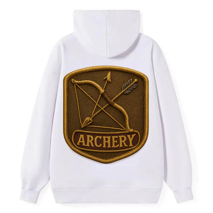 Bow and arrow crossed - archery enthusiast - Classic Pullover Hoodie - White