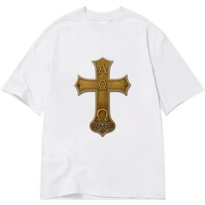 Alpha Omega Cross  - Classic T-shirt - White