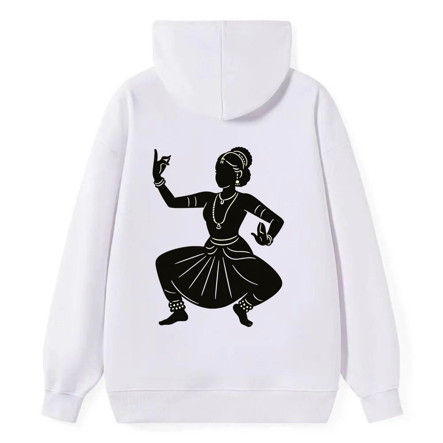 Bharatanatyam classical Indian pose - Classic Pullover Hoodie - White