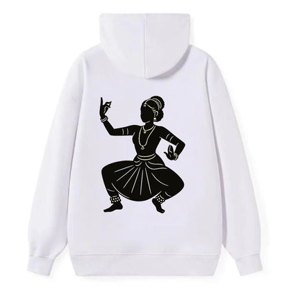 Bharatanatyam classical Indian pose - Classic Pullover Hoodie - White