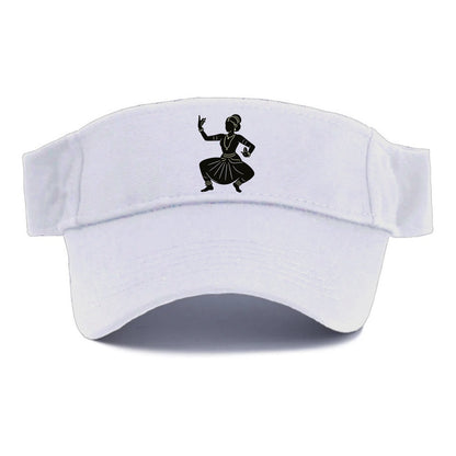 Bharatanatyam classical Indian pose - Visor - White